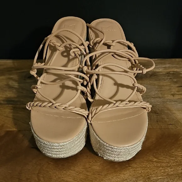 Marc Fisher Tan Espadrille Wedges - Picture 2 of 4